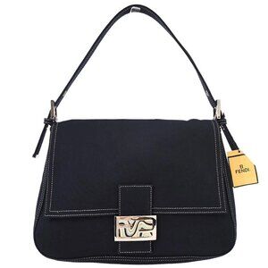 Fendi Navy Canvas Mamma Baguette Handbag 222826325.018 116457
